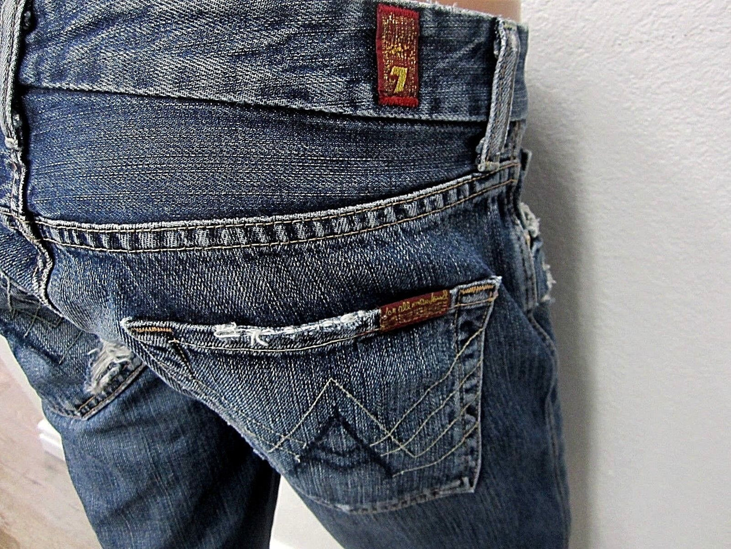 NICE 7 For All Mankind Boot Cut Jeans Womens Distressed Size W28 x L30