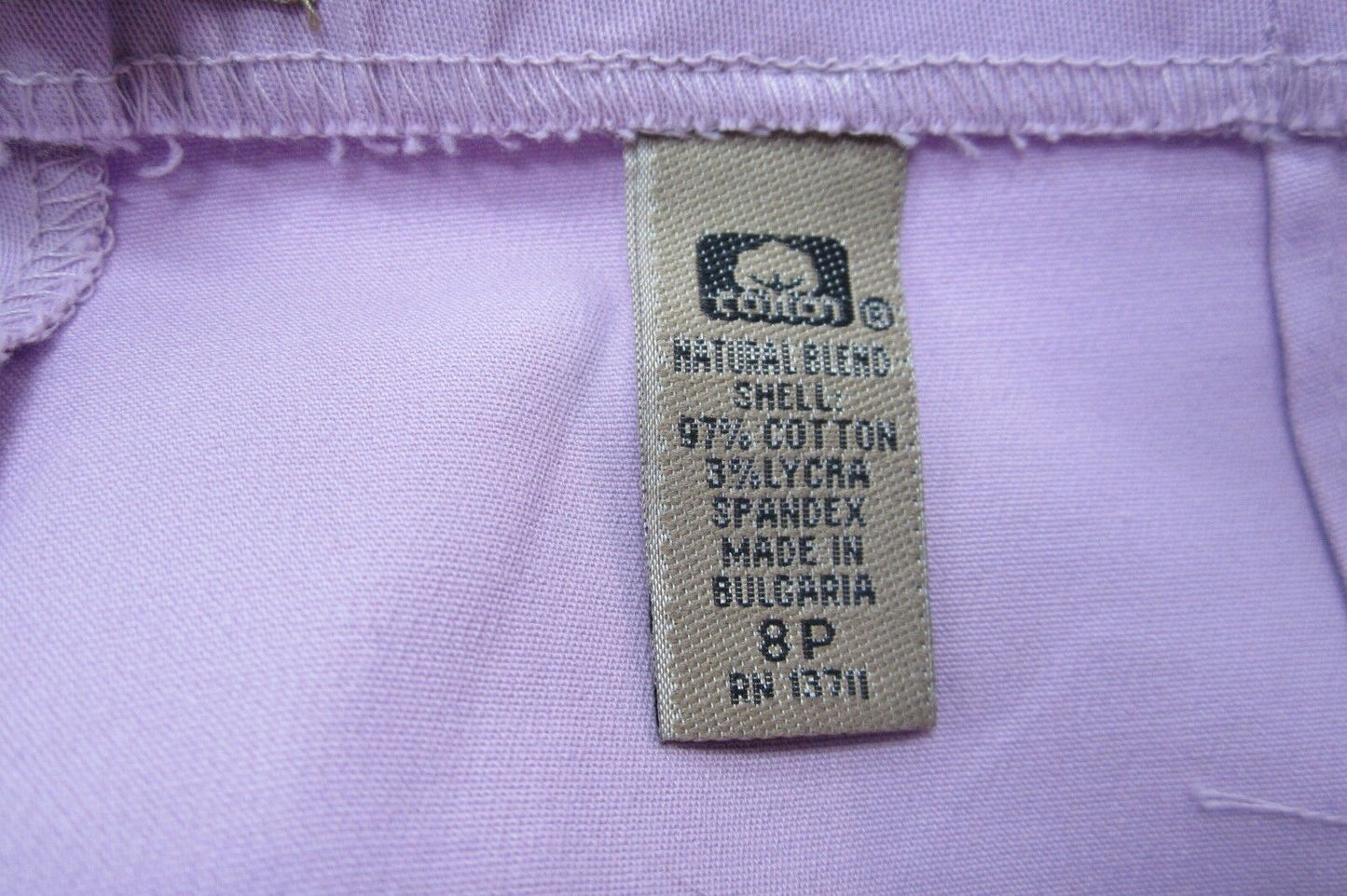 NWT i.e. ie Brand Petite Lycra Bright Idea Pants Lavender Career Size 8P x 26.5L