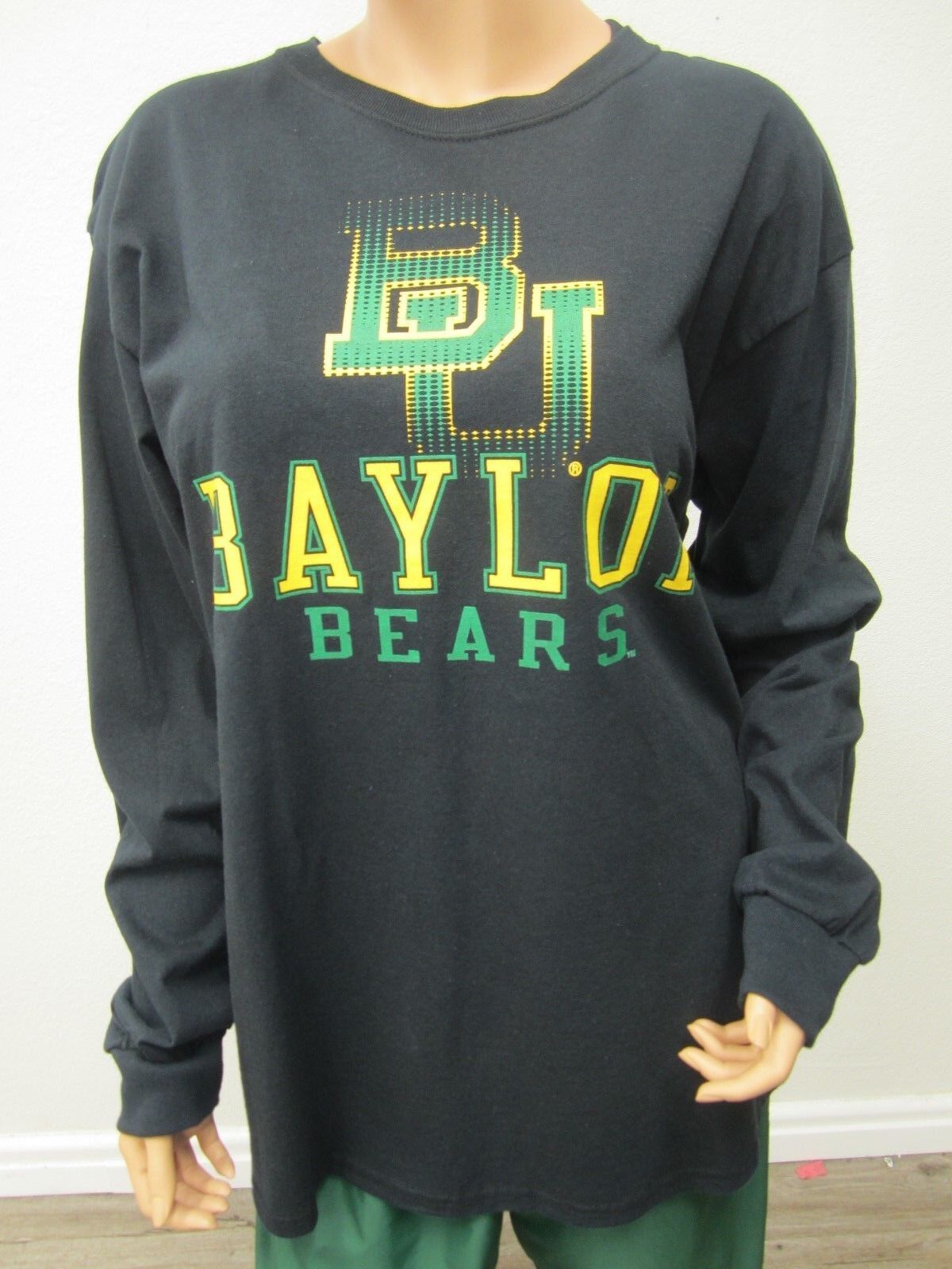 NEW BAYLOR UNIVERSITY Gildan Heavy Cotton Long Sleeve Unisex T Shirt  Sz L