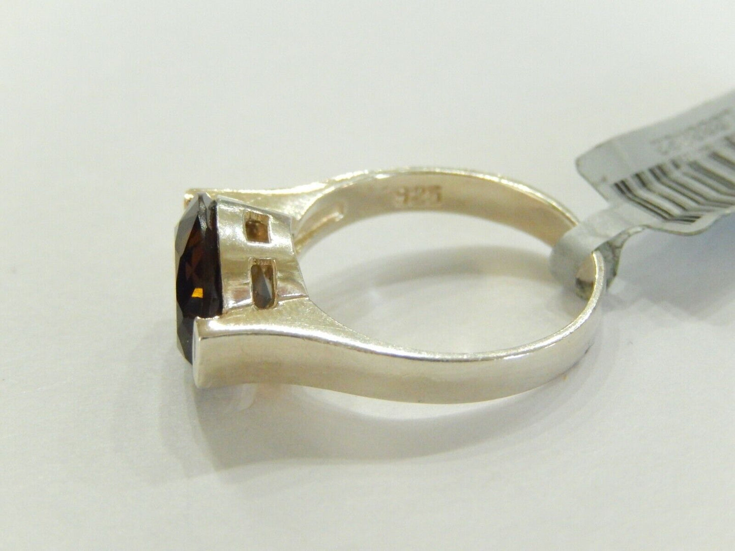 *VINTAGE* Sterling Silver  925   5.00 CT Smoky Quartz  Ring Size 7