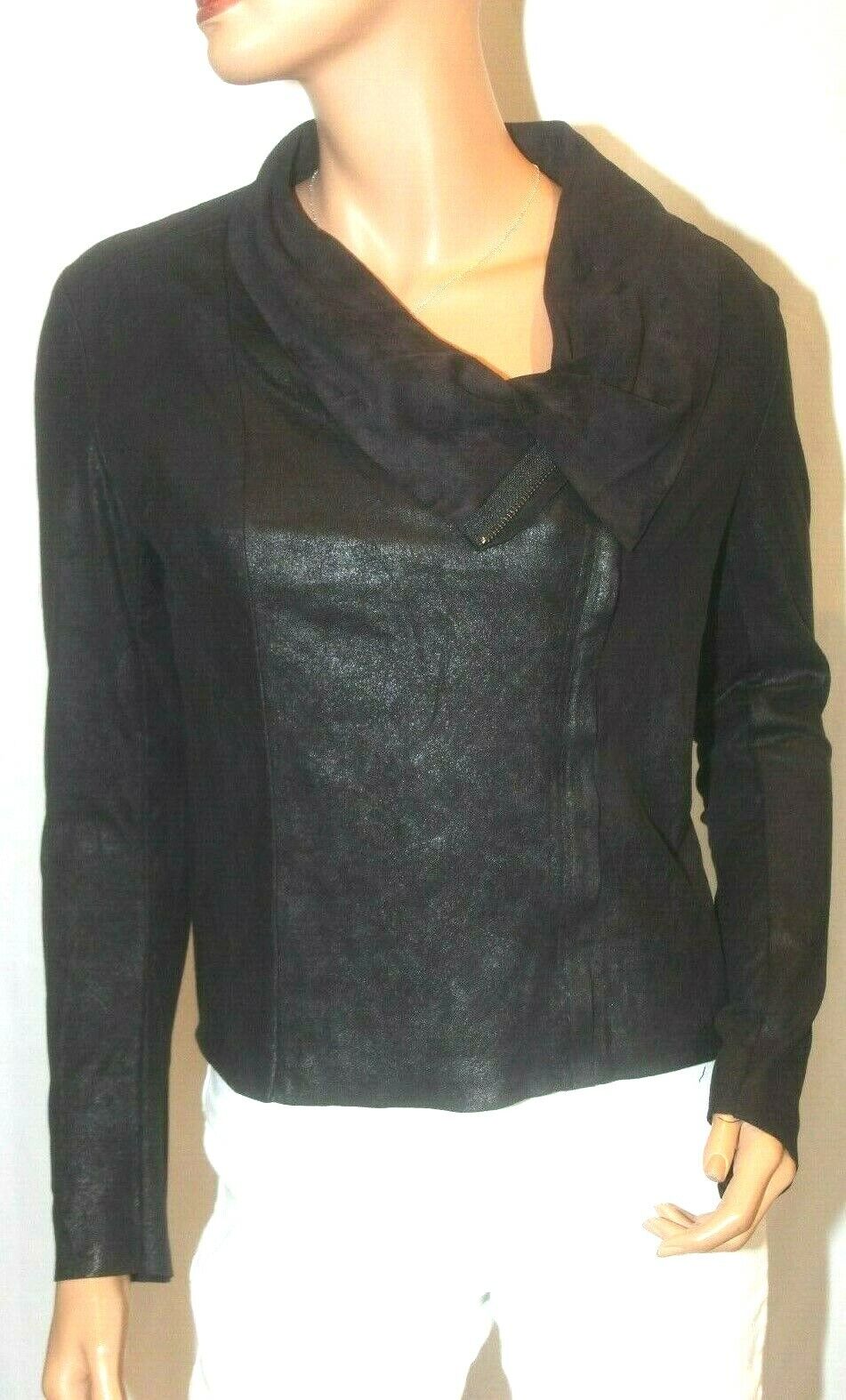 *NWT* Forever 21 Women's Faux Suede Black Jacket Zipper Long Sleeves Size M