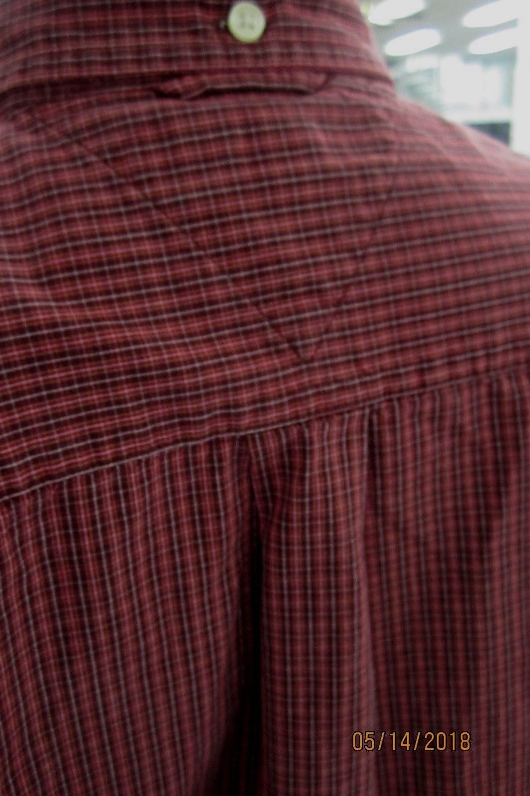 NICE Tommy Hilfiger Mens Red Plaid Long Sleeve Button Up Shirt S