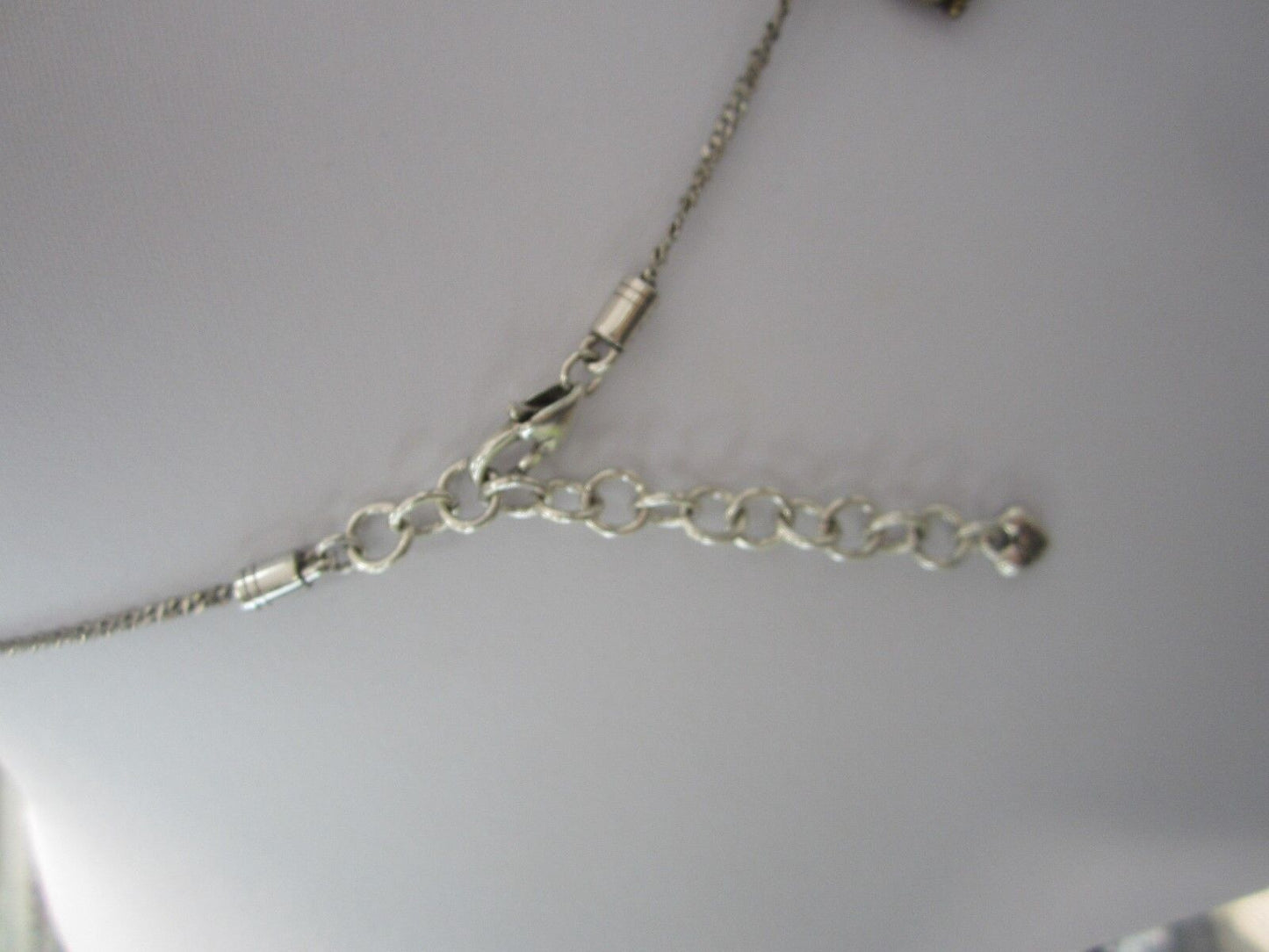 RETIRED Brighton 16"-18" Silver Chain With Gold/Silver Plated Heart Pendant