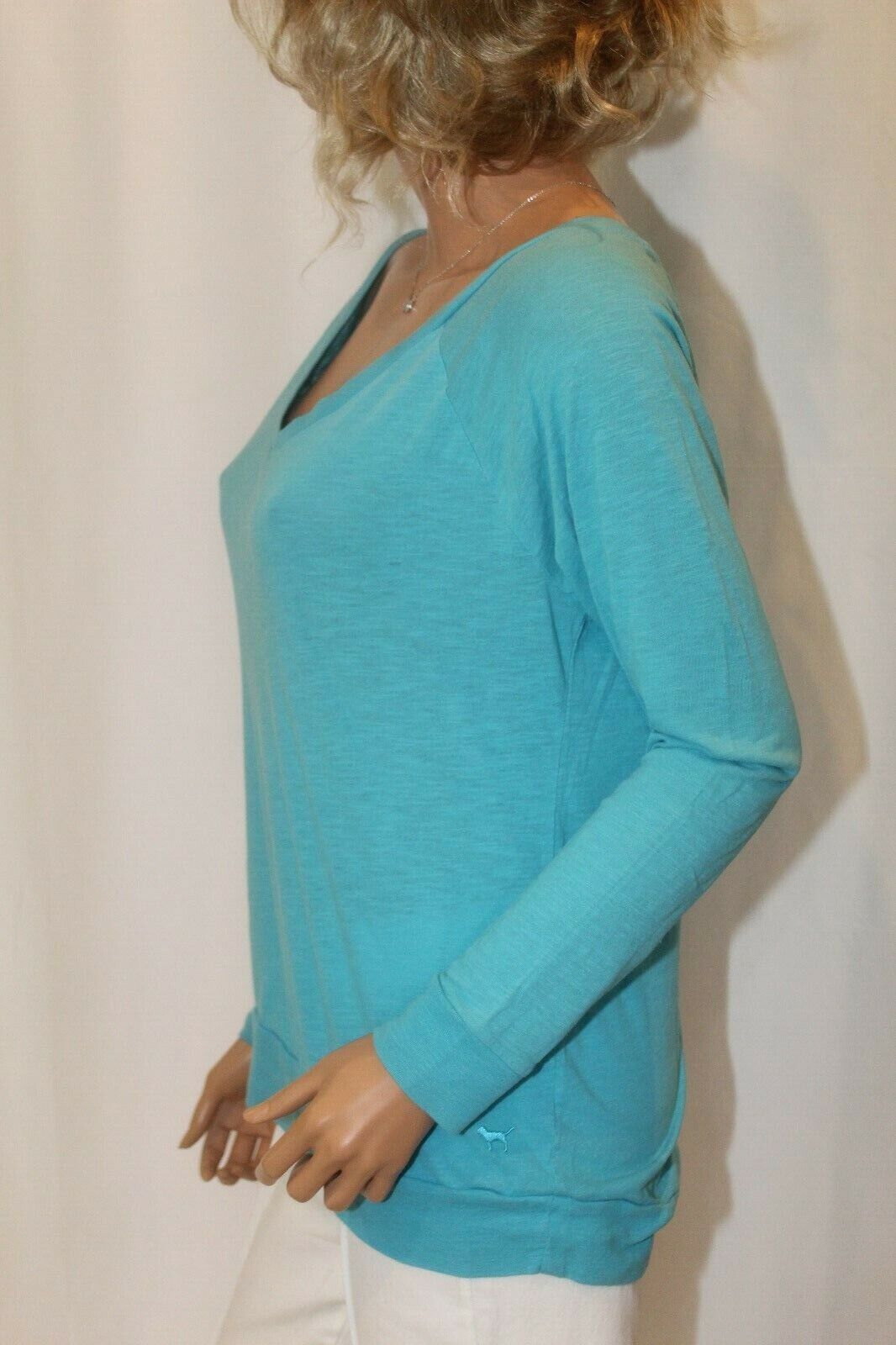 *NWOT* Victoria Secret Pink Large Long Sleeve Teal Shirt Size S