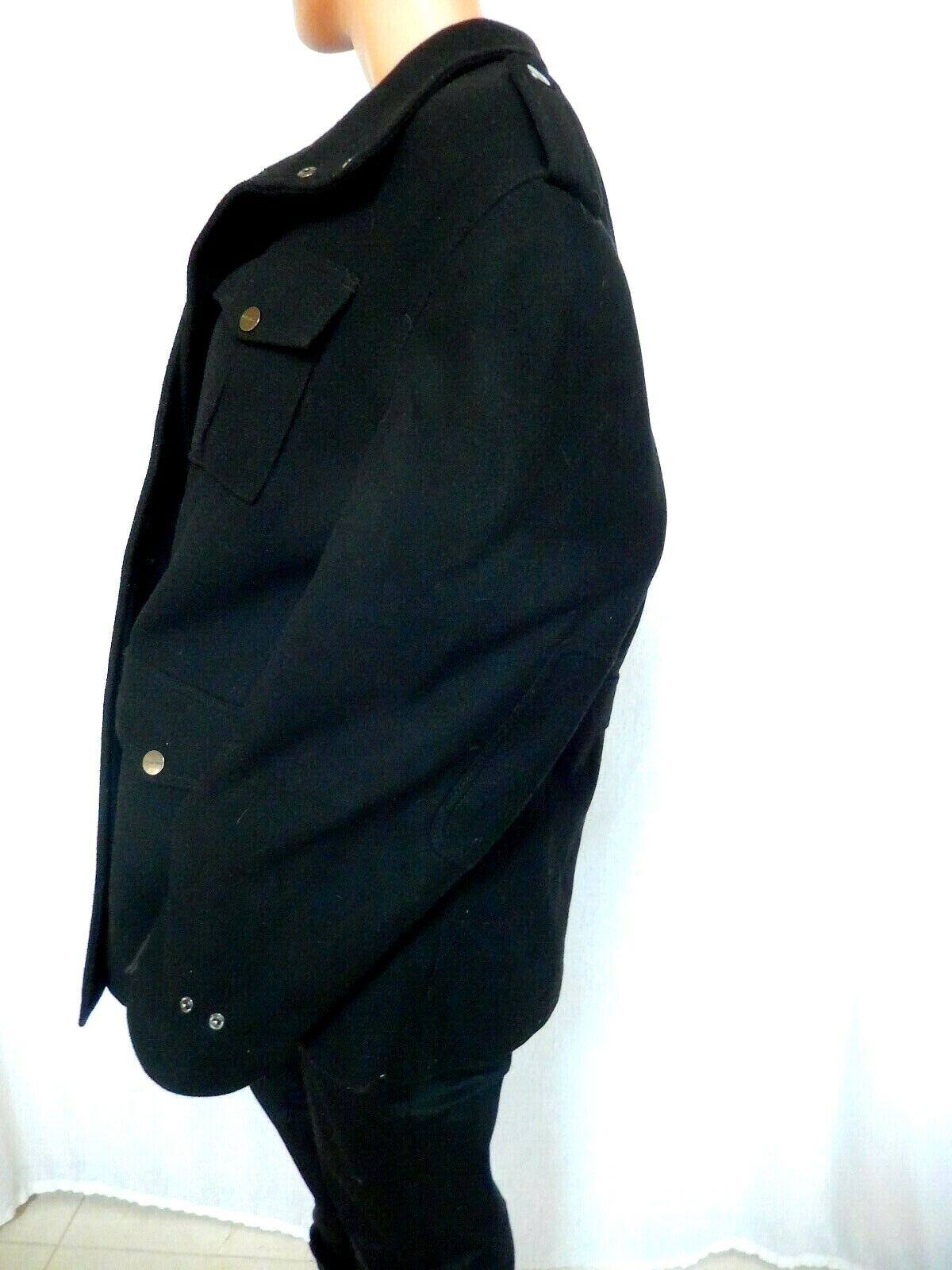 Men’s Michael Kors Button Down Black Wool Blend Top Coat Size 2XL Very Warm