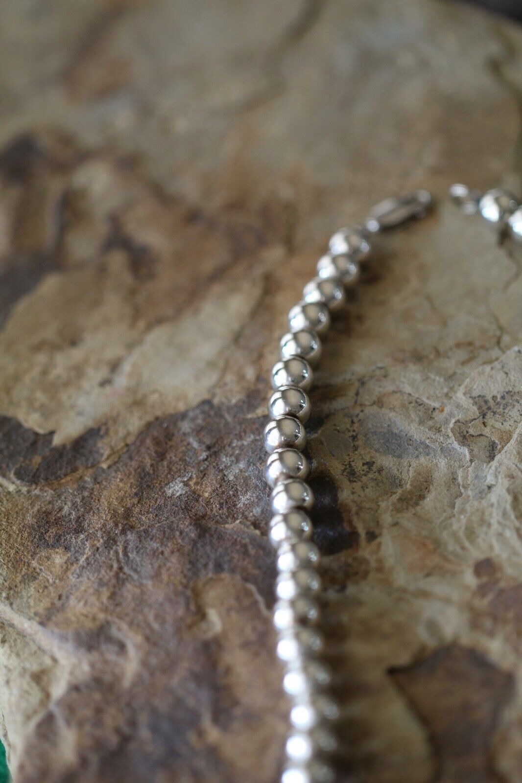 *VINTAGE* Indian Pearl Sterling Silver 925 Sliding 9mm Bead Necklace 30"- 61.9gm