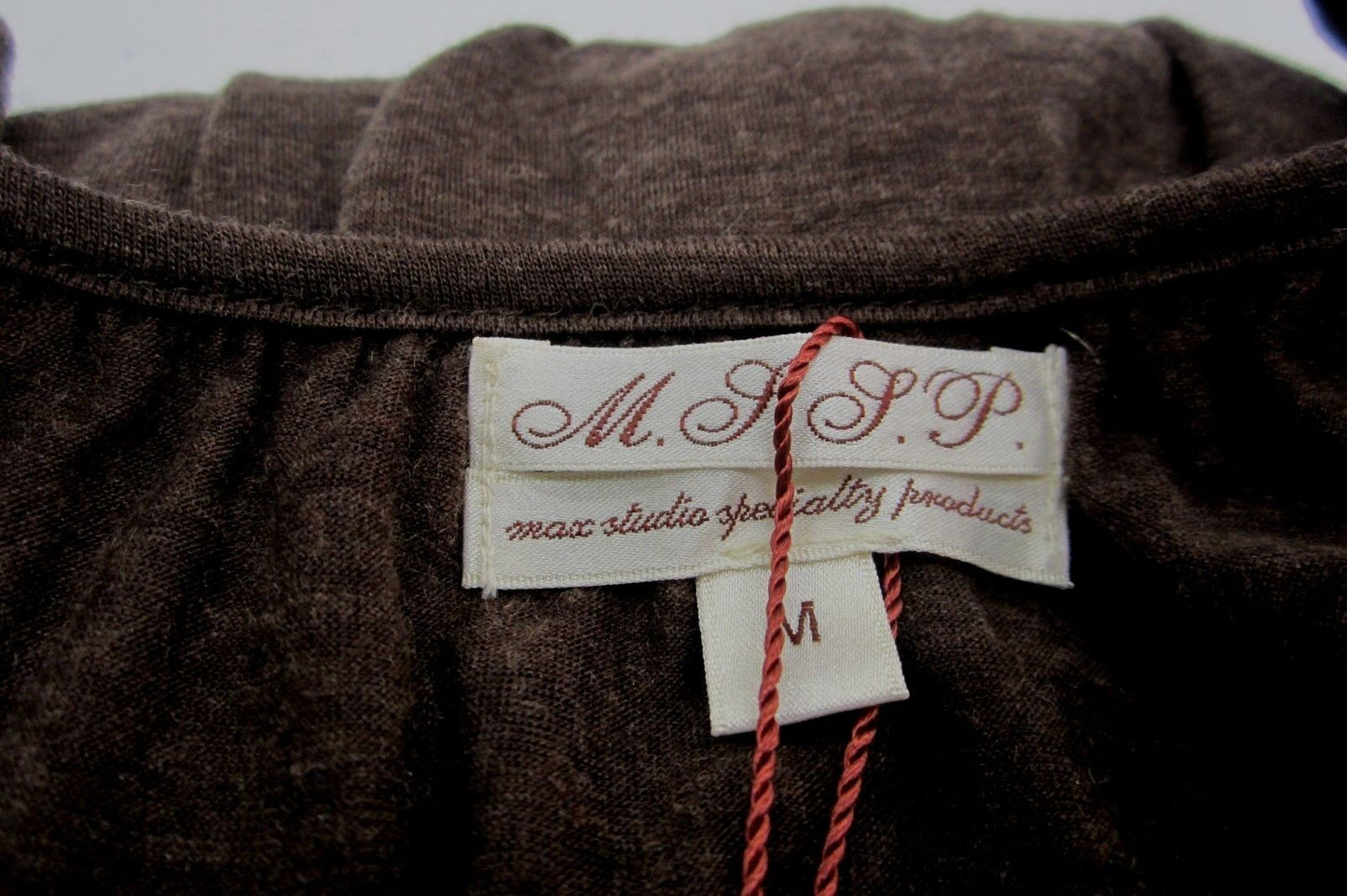 NWT Women's Max Studio Specialty Products  Long Tunic Top Brown Size Medium