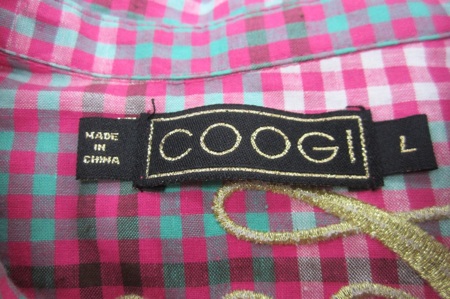 VERY NICE  WOMEN'S AUTHENTIC COOGI BUTTON DOWN SHIRT SIZE LARGE