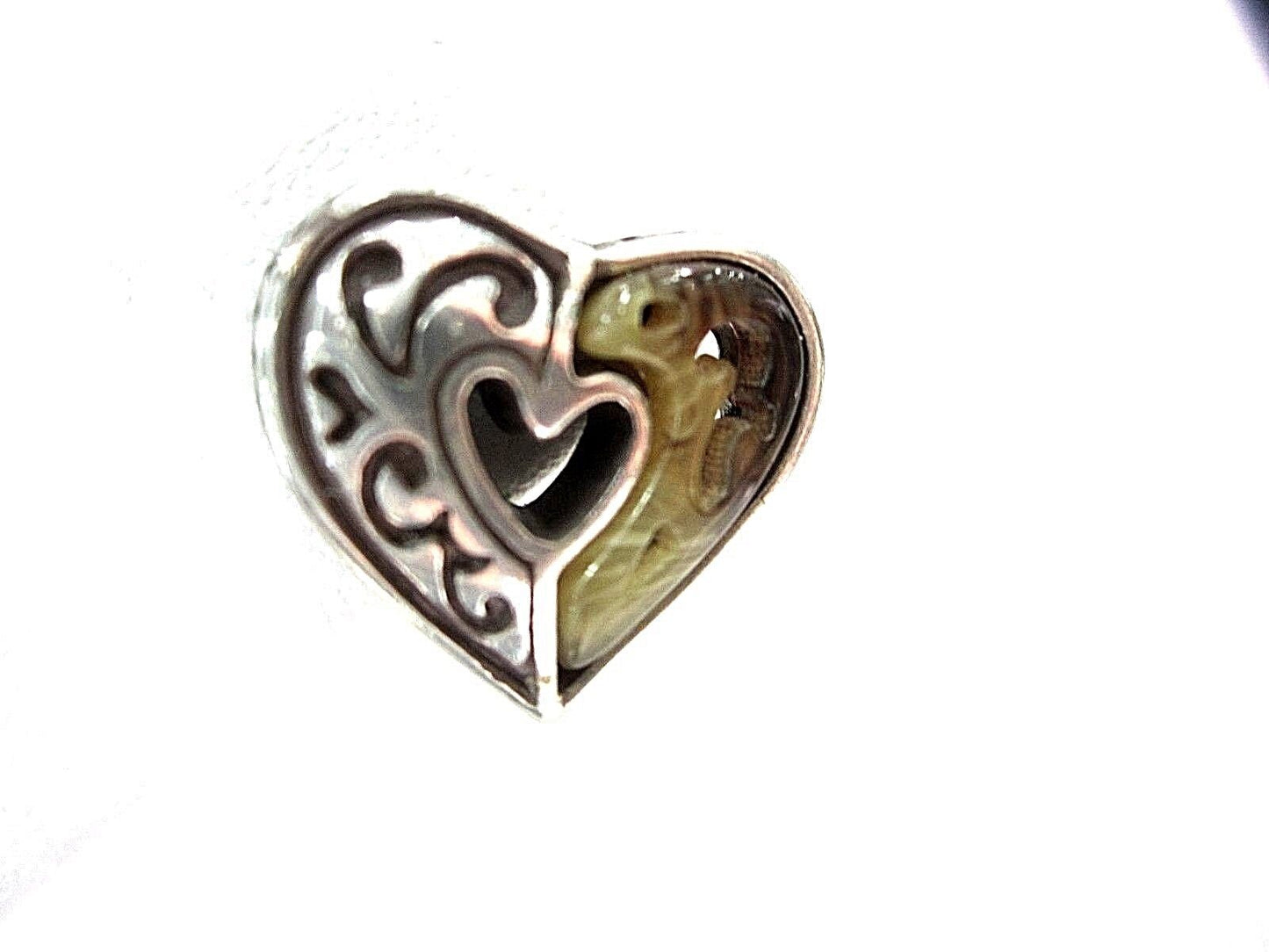 RETIRED Brighton Gemstone Silver Heart Post Earrings