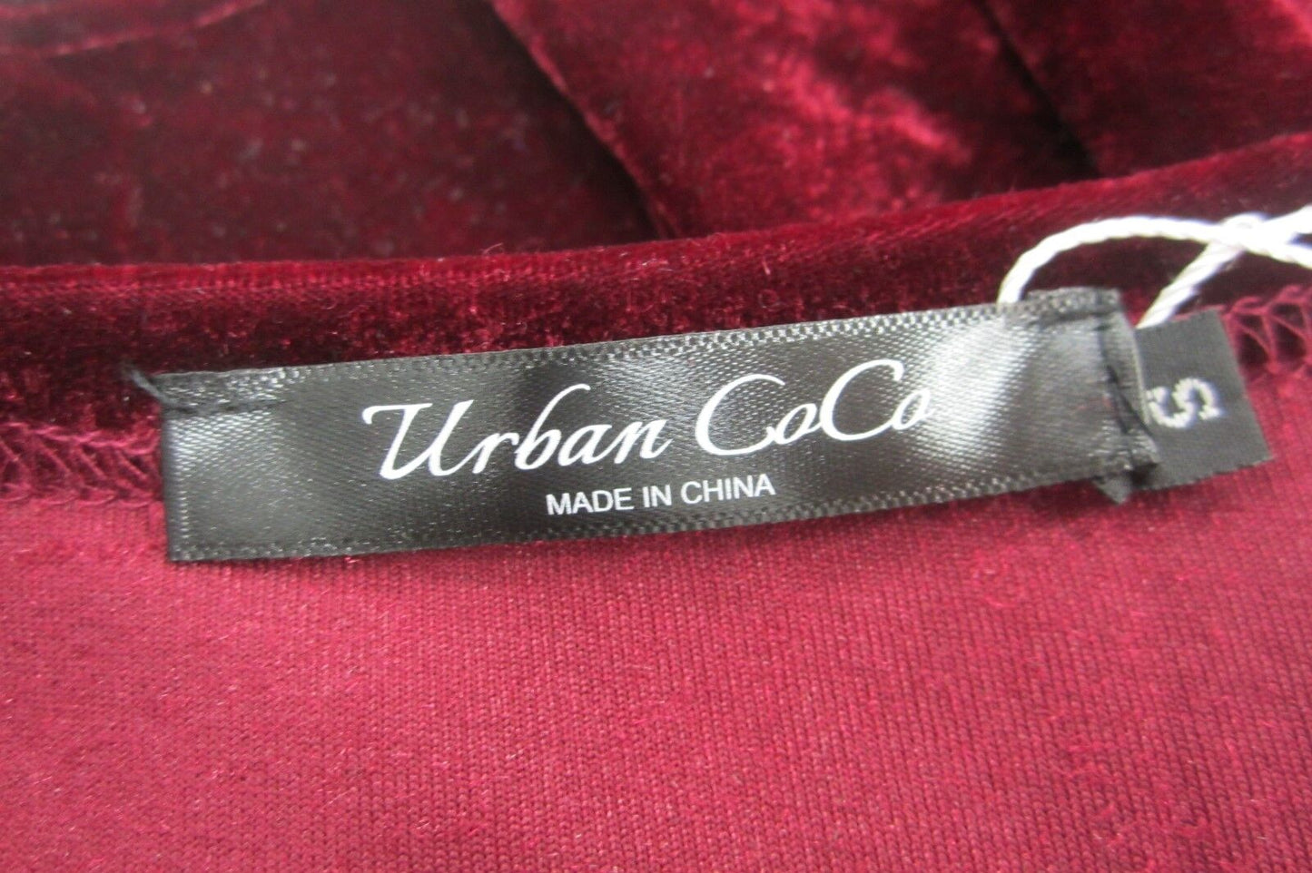 *NWT*  Urban CoCo Womens Long Dress Elegant Soft  Ruched Velvet Size Small