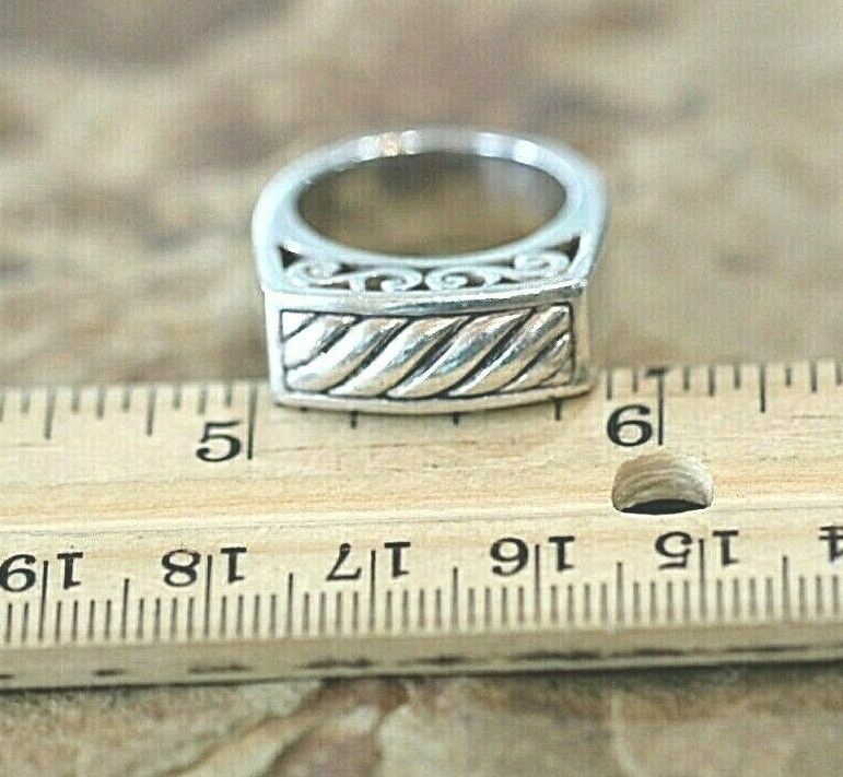 *VINTAGE*  Retired Brighton Signed 925 Solid Sterling Silver Ring  Size 7.25
