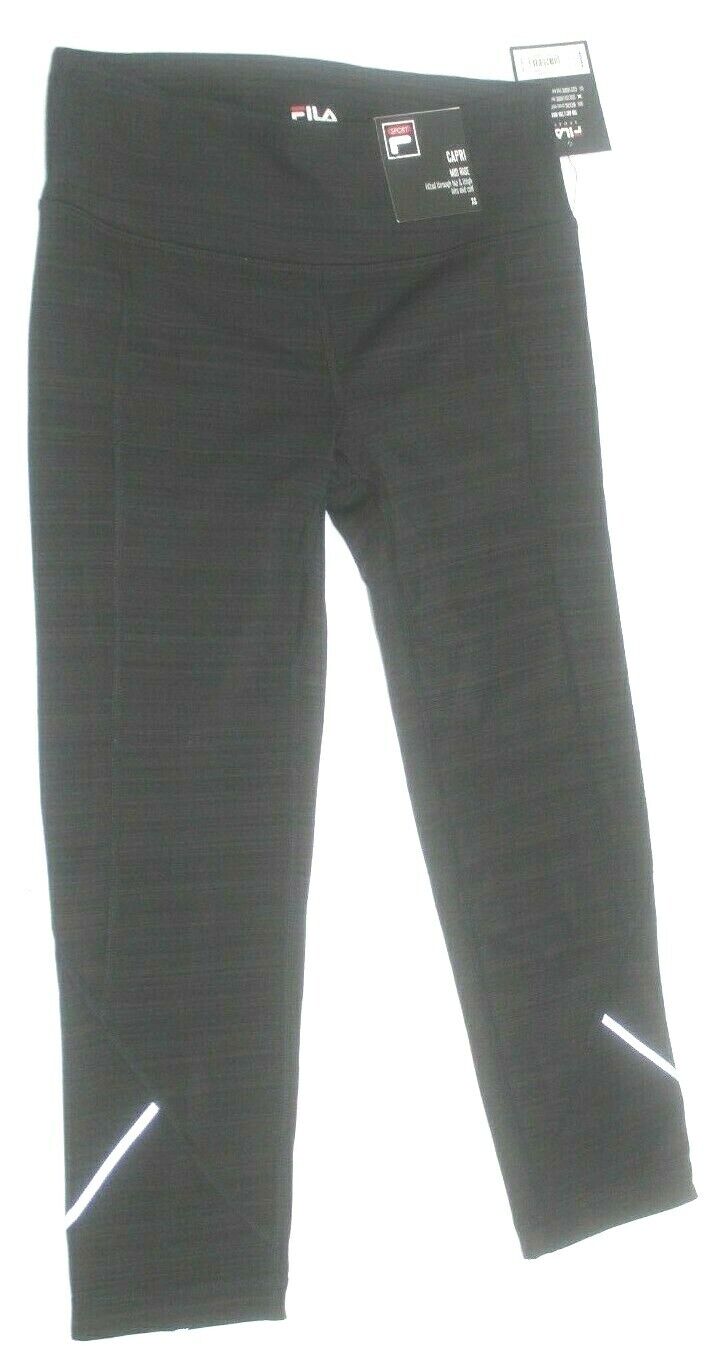 NWT* $40 FILA SPORT Women Performance Yoga Workout Exercise Capris Leggings XS
