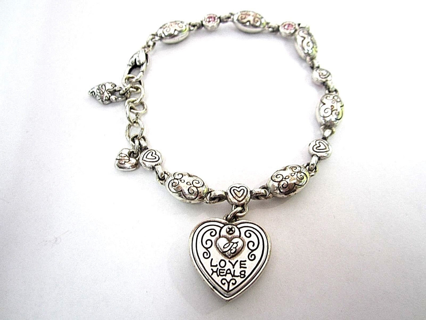 RETIRED Brighton Power of Pink Breast Cancer Awareness Charm Bracelet