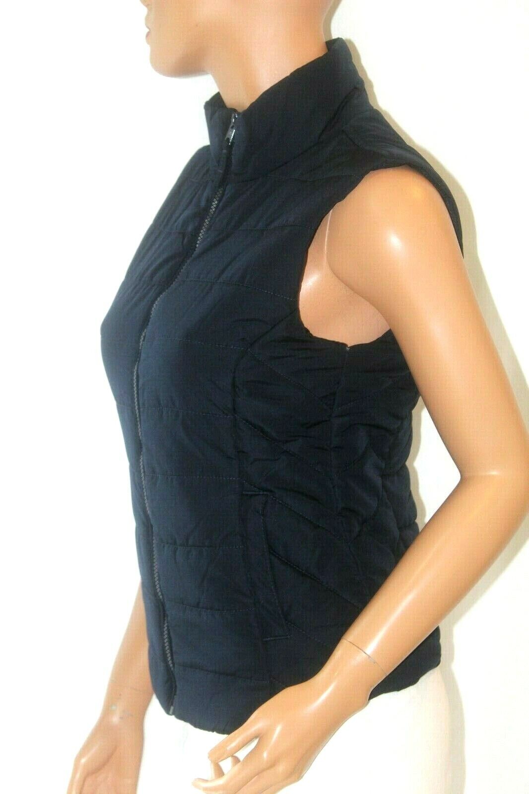 *NEW* Aeropostale Vest Women's Solid  Quilted AERO Puffer Black Vest Sz Small