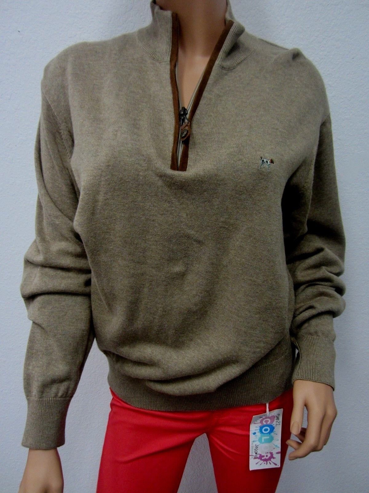 NWT Southern Point Co. Brown 1/4 Zip Tech Pullover Sweater Womens S Small