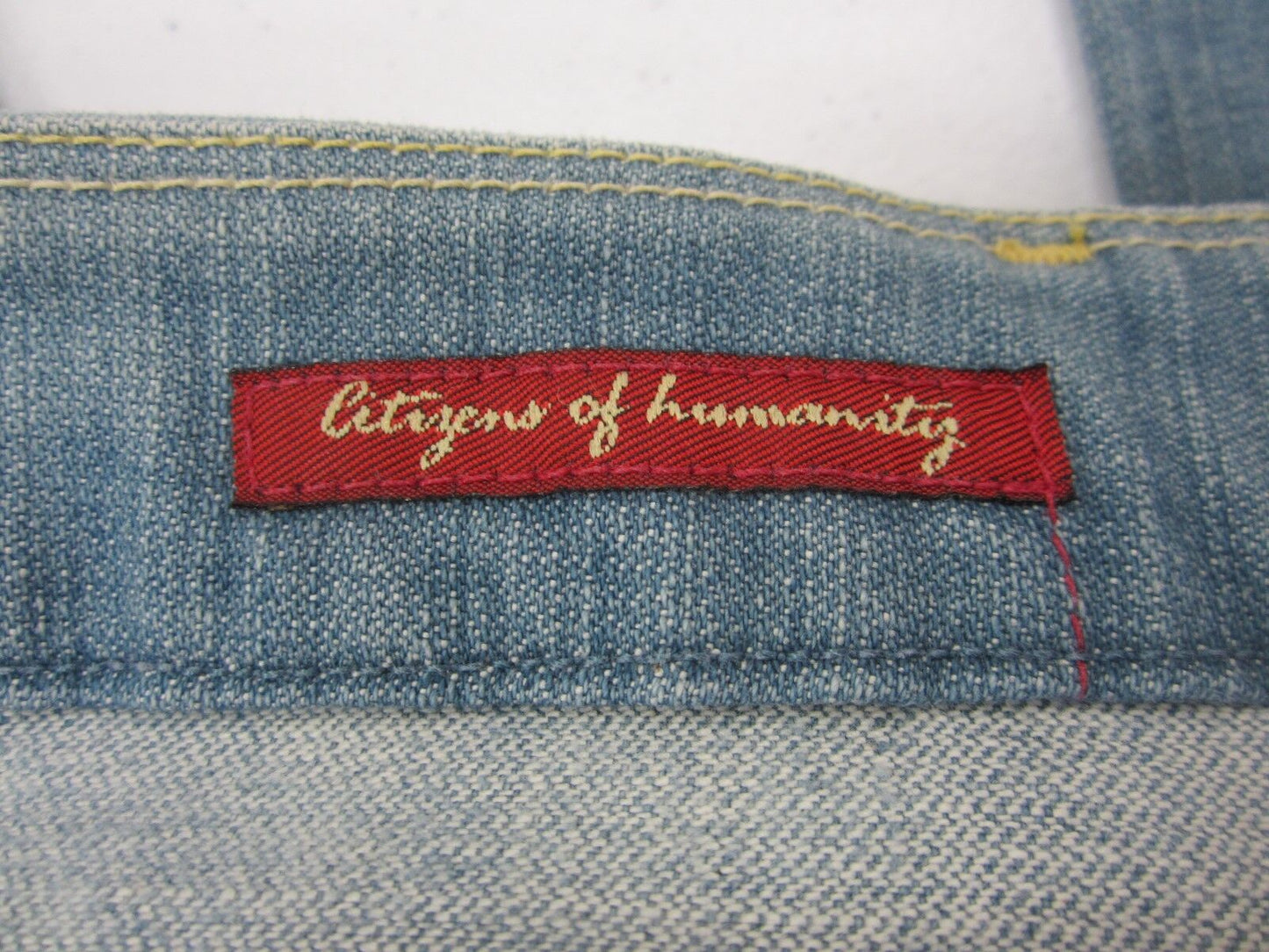 Citizens of Humanity by Jerome Dahan Distressed Cropped Capri Light Wash Sz 26