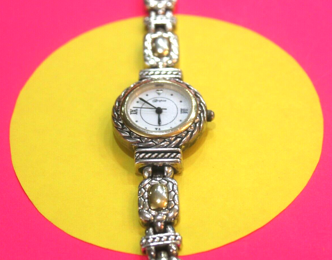 RETIRED BRIGHTON Ladies NANTUCKET Gold & Silvertone Watch New Battery