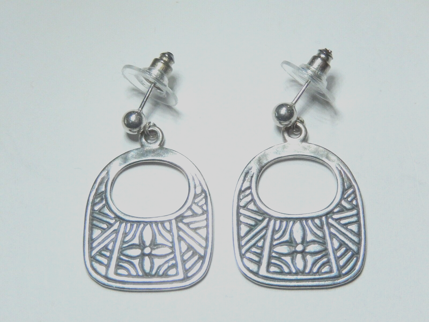 Silpada 925 Sterling Silver  Post Dangle Earrings  1" x 3/4"