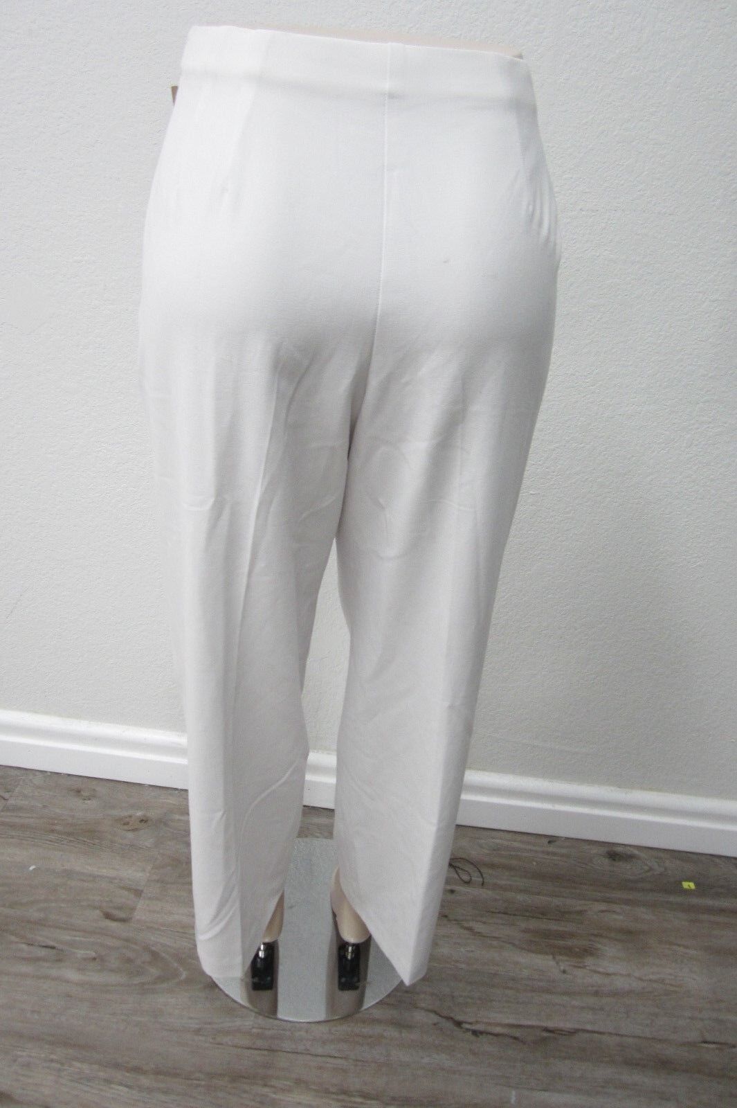 NWT Coldwater Creek  Holly Fit  White Lined Straight Leg Pants SZ 16 x 28.5" L