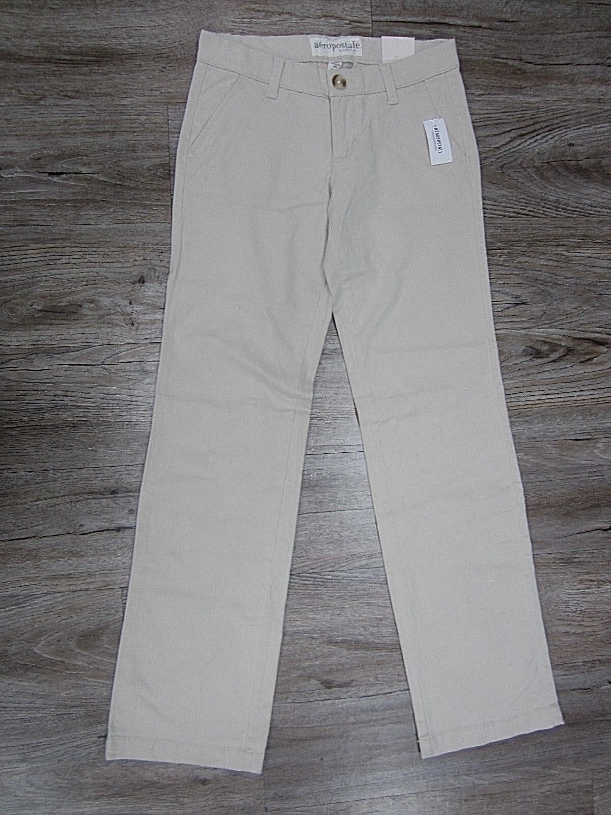 NWT AEROPOSTALE ORIGINAL LIGHT TAN PANTS SOFT & THICK MATERIAL 00R X 30"