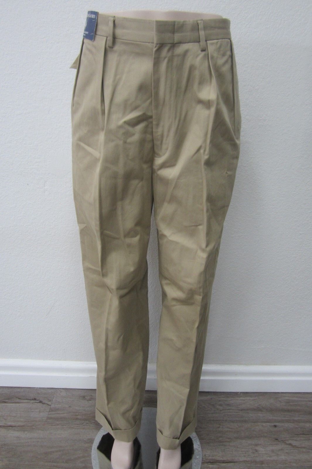 *NWT* POLO RALPH LAUREN SIENA CHINO PANT  Pleated Front Khaki W32 x 32 pants