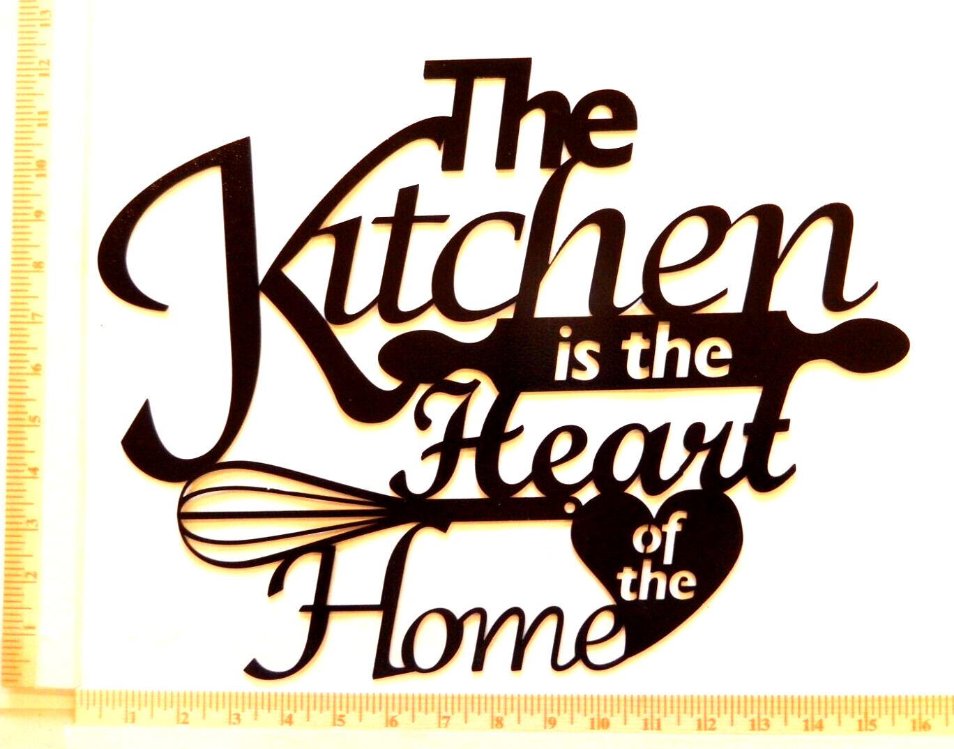 ~NEW~ 14ga. - "THE KITCHEN IS THE HEART OF THE HOME"  Metal Wall Art 15.5" x 12"