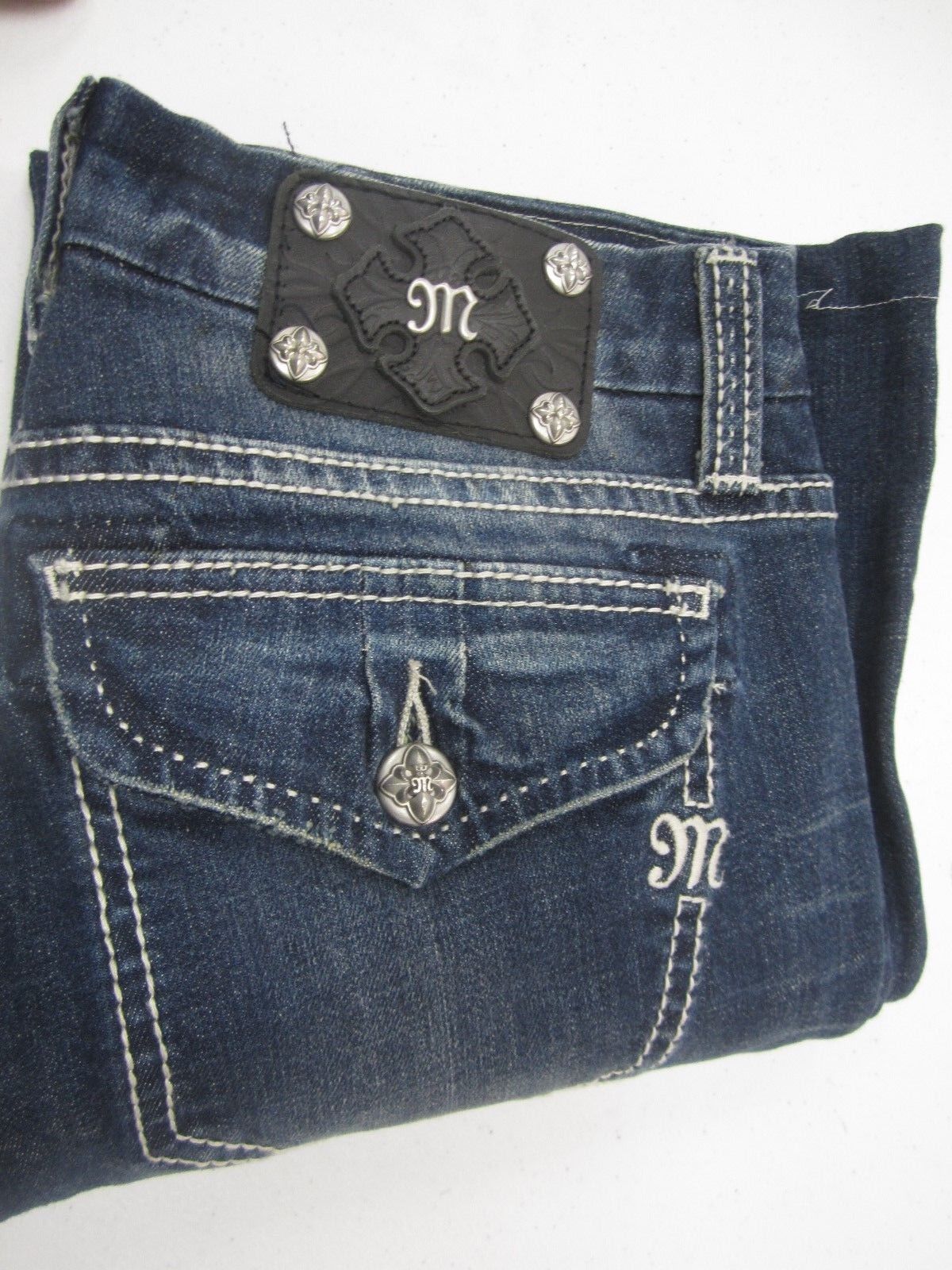 MINT Miss Me Women's Wide Leg  Denim Jeans J54480W11 Med/Dark Size W27 x L29.5