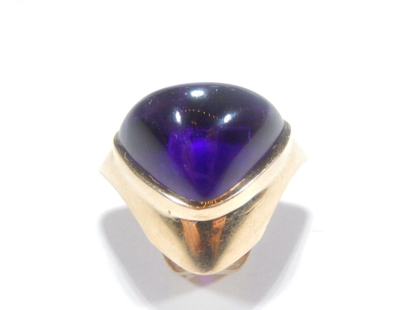 14K Yellow Gold  LAGOS  Massive  Amethyst Gemstone Slide Pendant