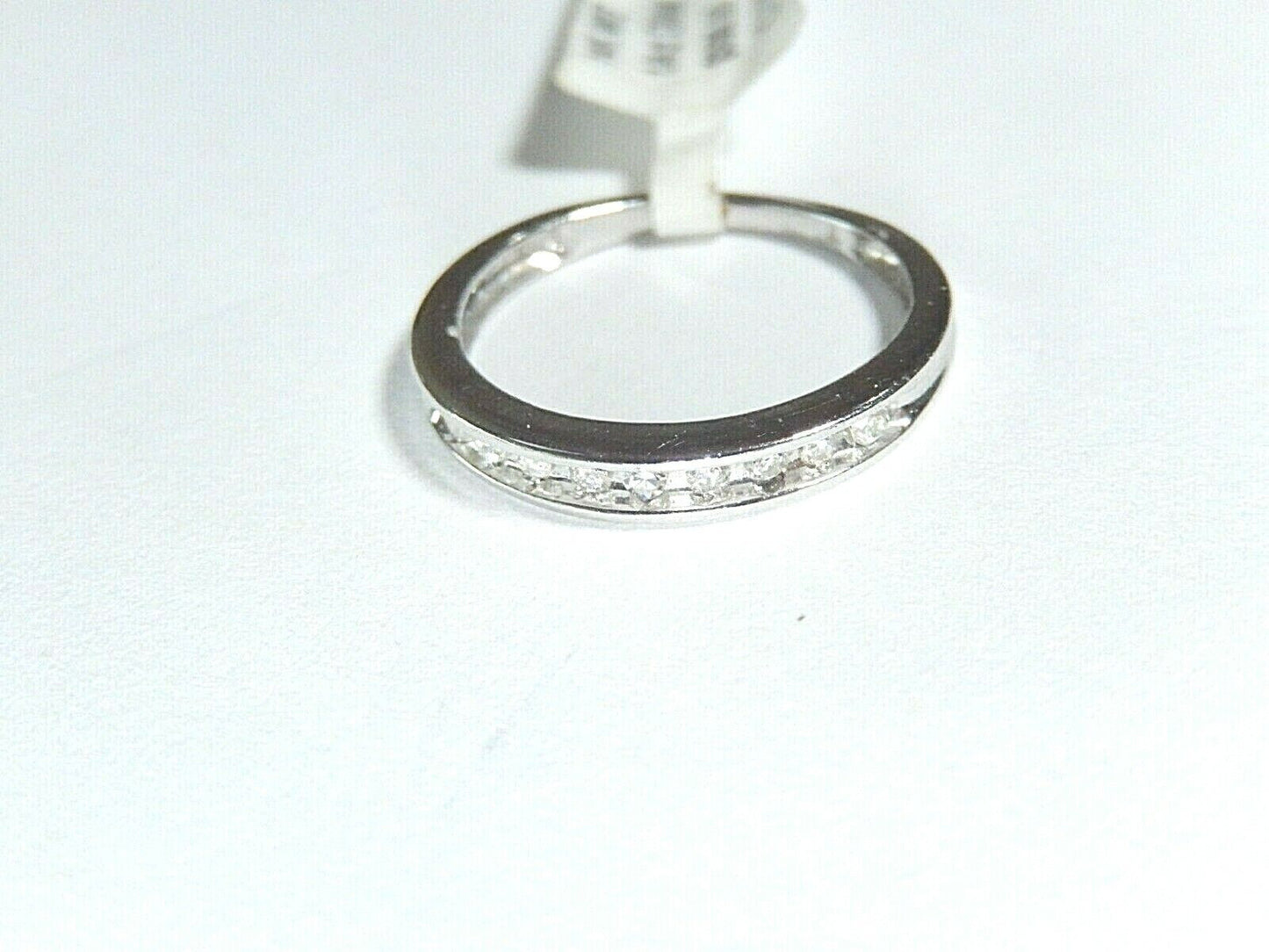 *VINTAGE* 14K White Gold  .25ct Diamond Wedding Band Ring Size 4.5