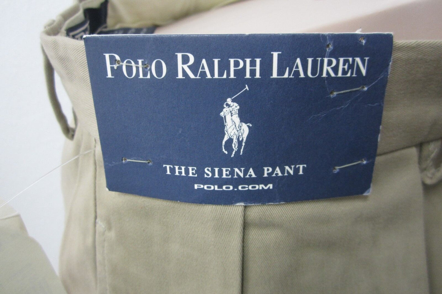 *NWT* POLO RALPH LAUREN SIENA CHINO PANT  Pleated Front Khaki W32 x 32 pants