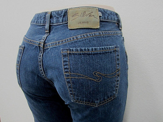 VERY NICE Silver Jeans Womens Mid Rise  Boot Cut Jeans  31 x 30 Medium Dark Wash