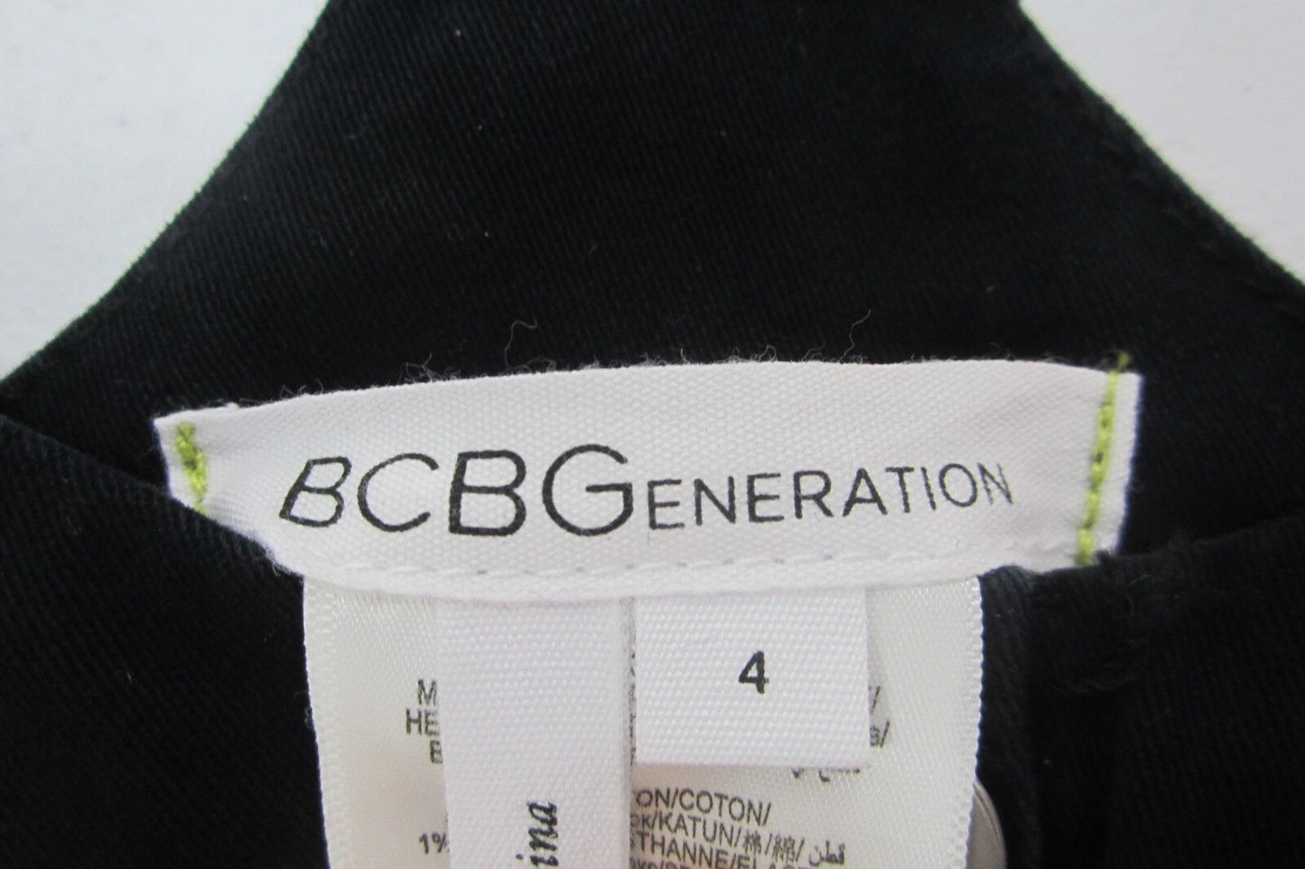 *NWT* BCBGeneration Black Jean CUTE Sleeveless Crop Top  Vest W/ Buttons SZ 4