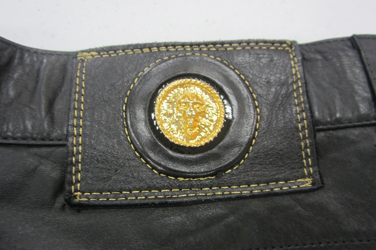 ISABELLA SOLE   Woman's Real Black Genuine Leather Pants Size 8 x 30"L