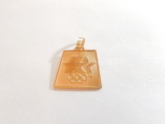 *VINTAGE*   1980 L.A. Olympics Pendant 14k Yellow Gold