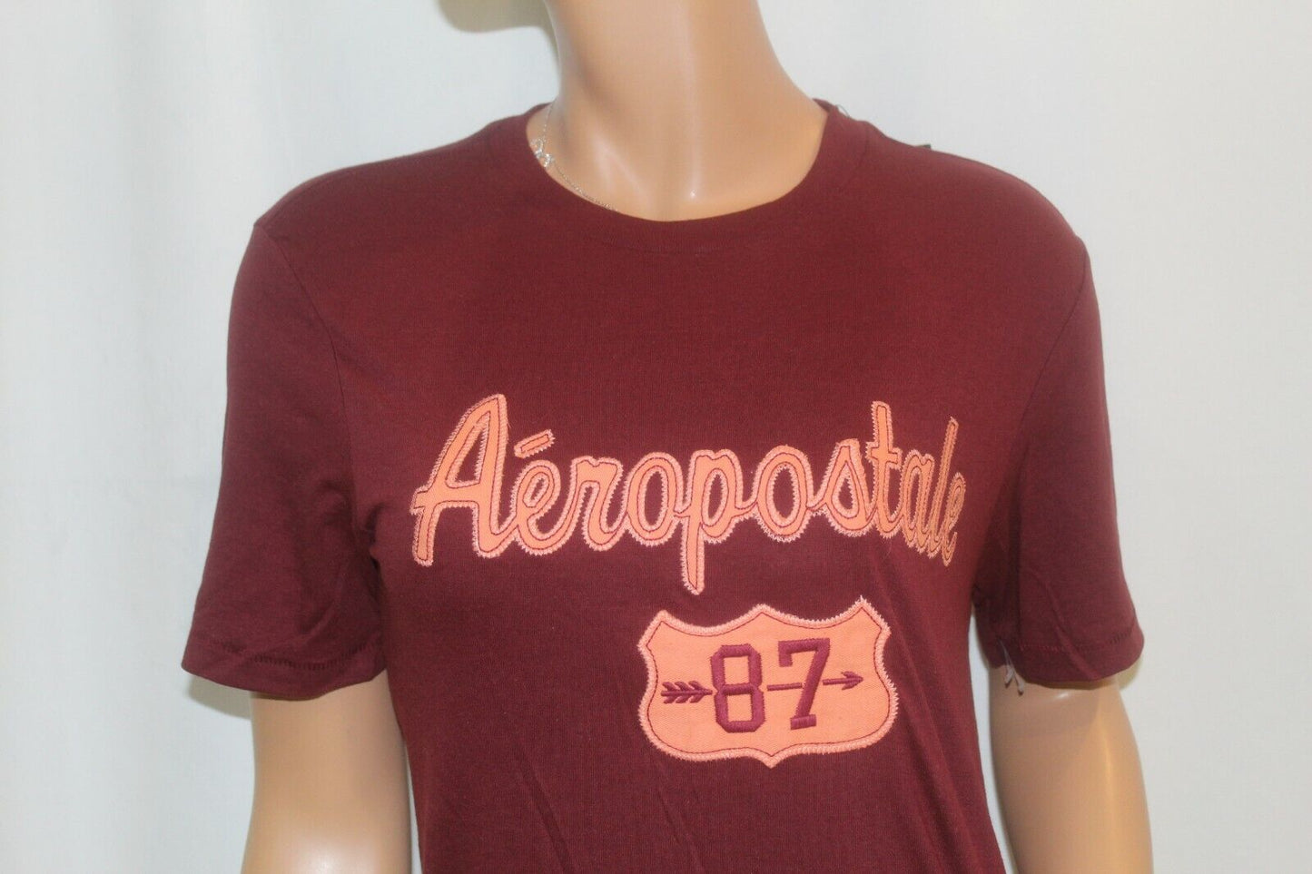 *NWT* Aeropostale Womens T-Shirt Graphic Embroidered Applique Logos Sz Small