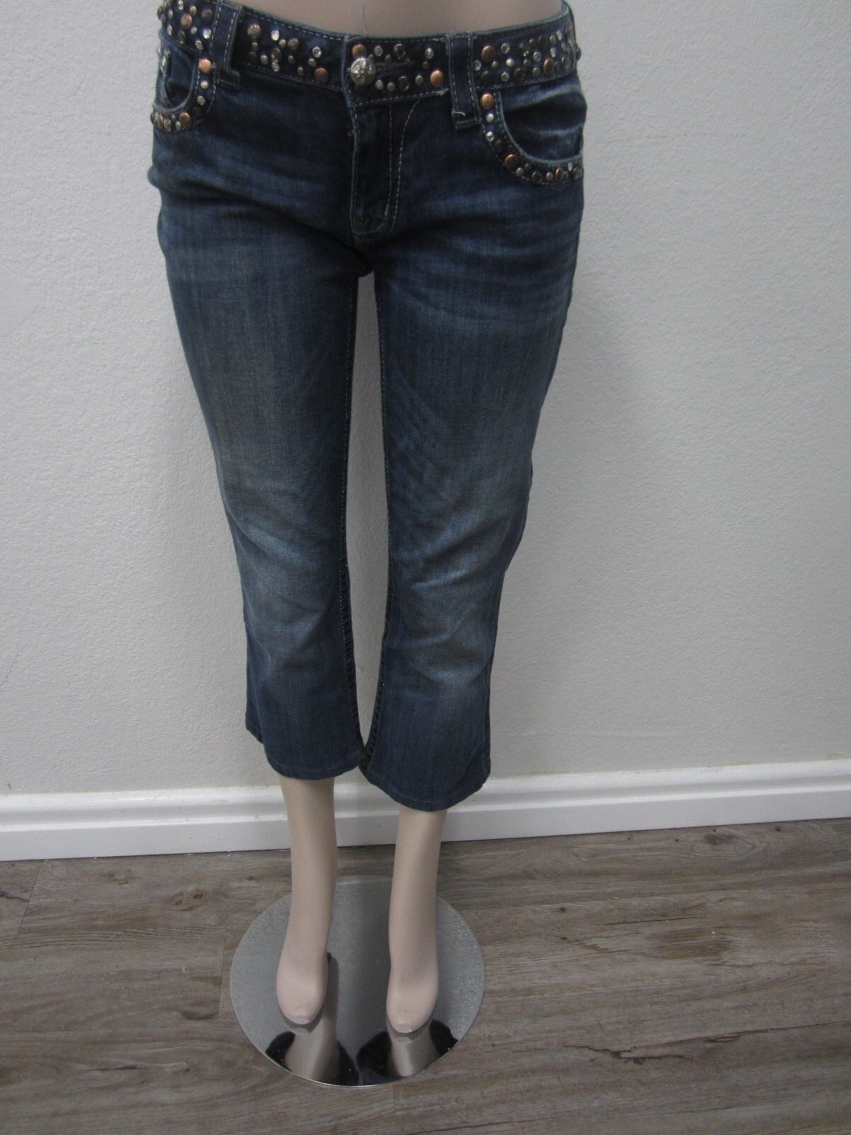 VERY NICE Miss Me Women's Jeans JW4288B31  "Glamour Stones" Boot cut Size 30x25