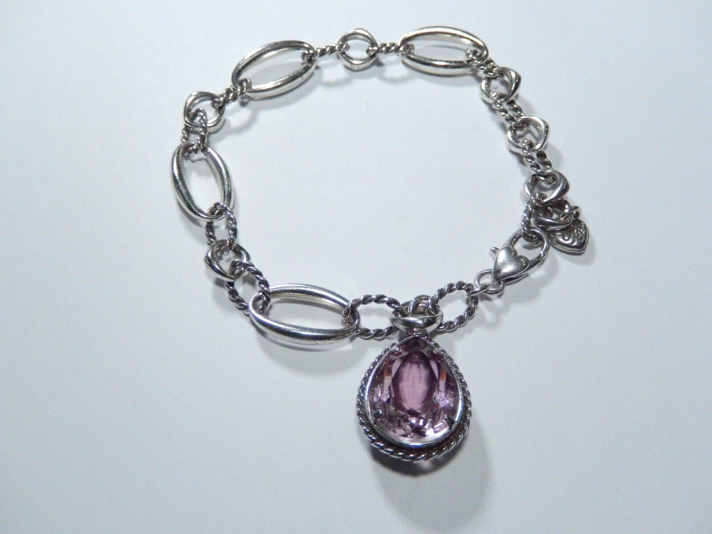 Brighton Power Of Pink Breast Cancer Ribbon Crystal Charm Bracelet D23343