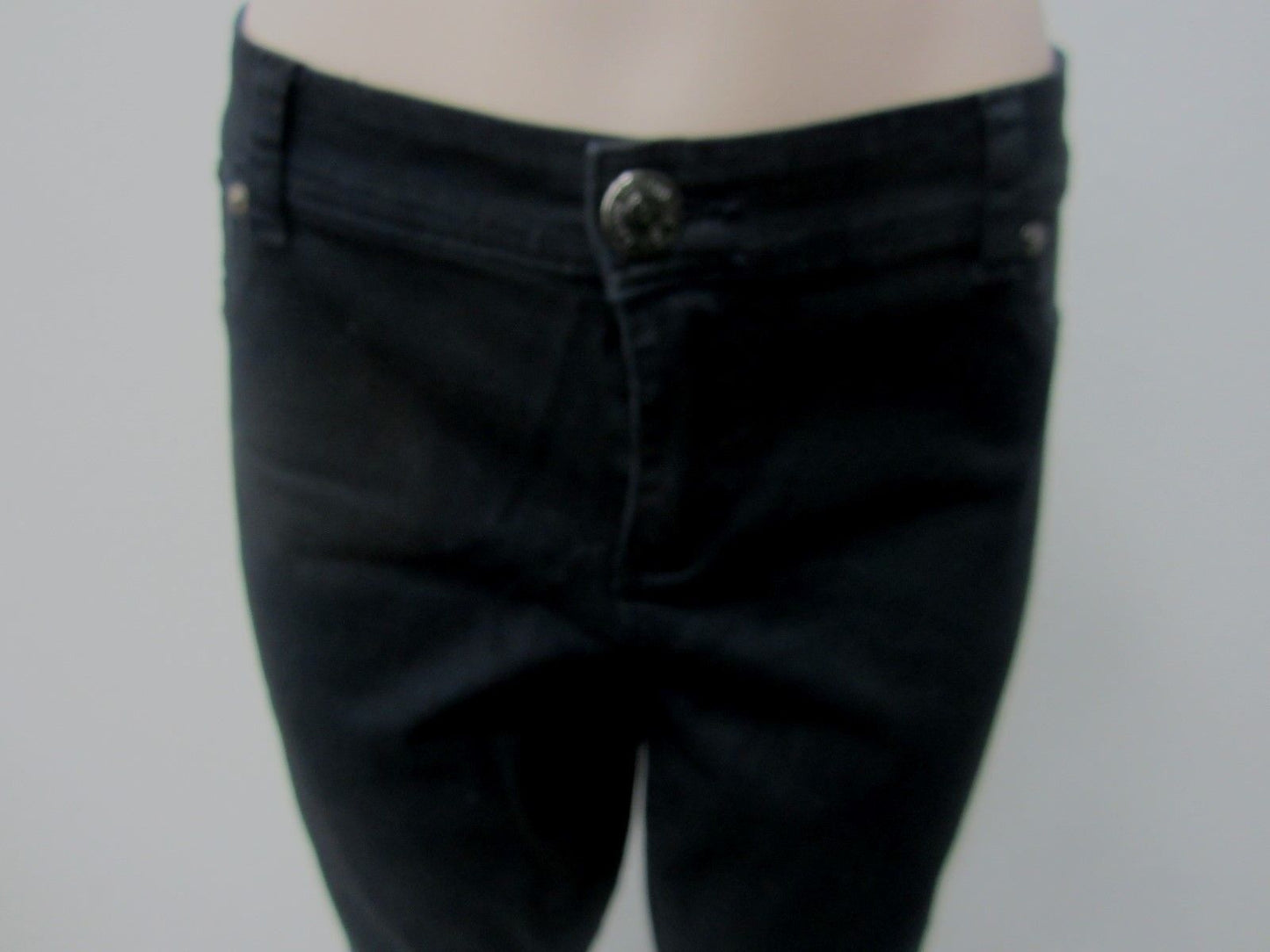 NEW 7 FOR ALL MANKIND WOMENS SLIM ILLUSION LUXE HIGH WAIST SKINNY IN BLACK Sz 20