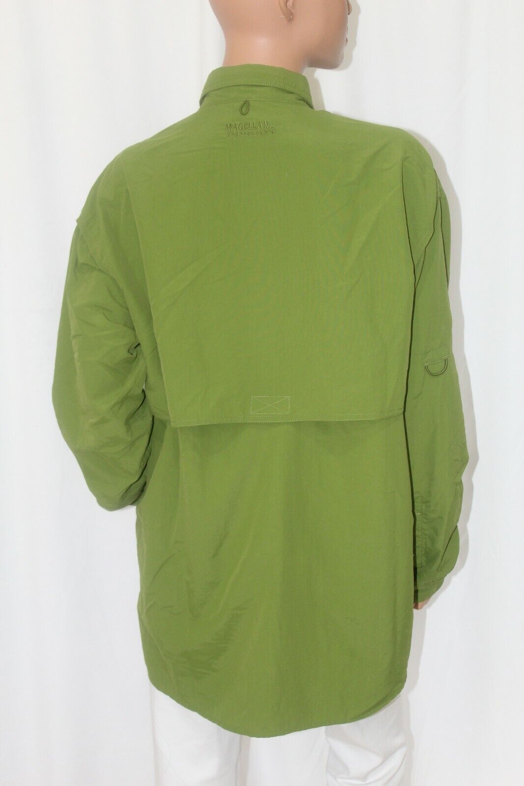 *NEW* Magellan Sportwear Green Long Sleeve Fish  Gear Shirt Back Vented Mens L