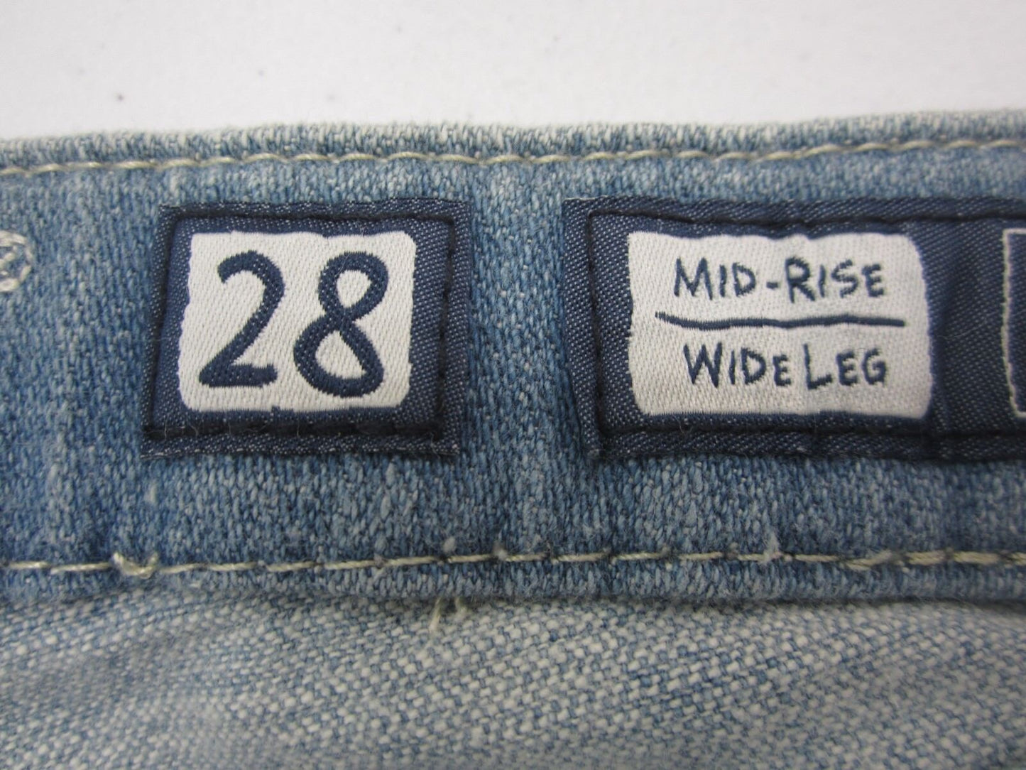 NWT Miss Me Womens Mid Rise Wide Leg Denim Jeans Light Wash MS4480W30 Siz 28x34