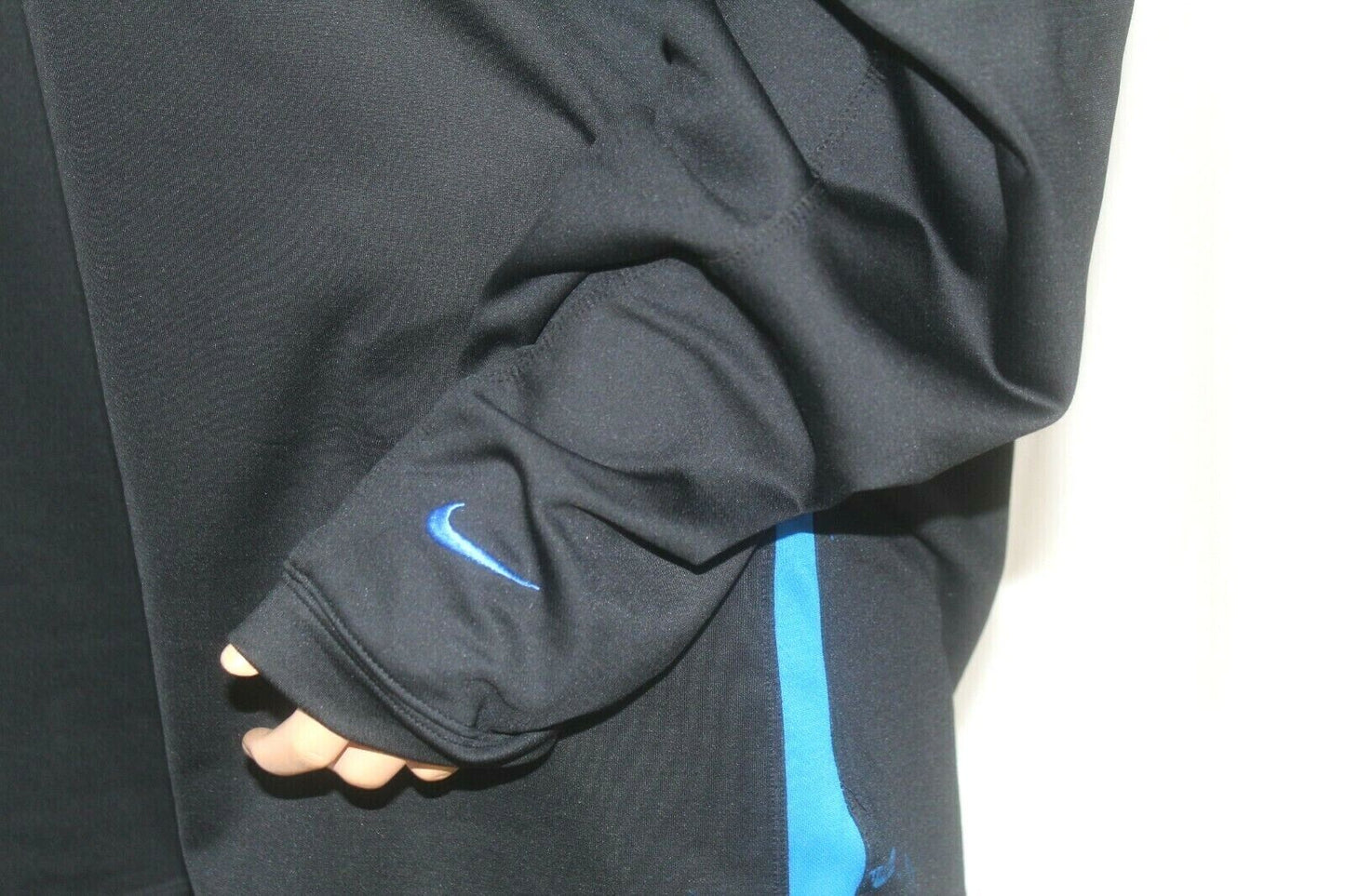 *MINT* NIKE GOLF DRI FIT PULLOVER JACKET 1/4 ZIP BLACK / BLUE SIZE XL