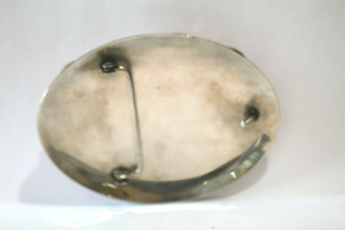 LG NATIVE AMERICAN Nickel Silver Belt Buckle Turquoise Coral Buffalo Nickel