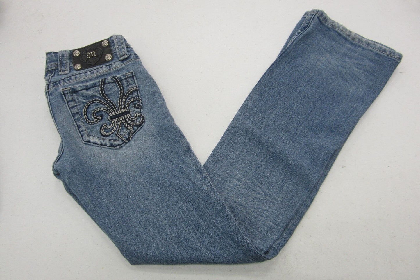 *NICE*  MISS ME Boot JP436g Stretch Medium Blue Denim Jeans Womens Size 25 x 32