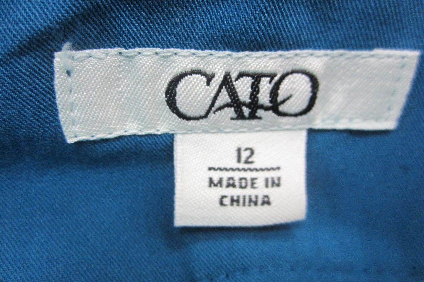 CATO CONTEMPORARY SITS BELOW NATURAL WAIST ANKLE LENGTH TURQUOISE PANTS SIZE 12