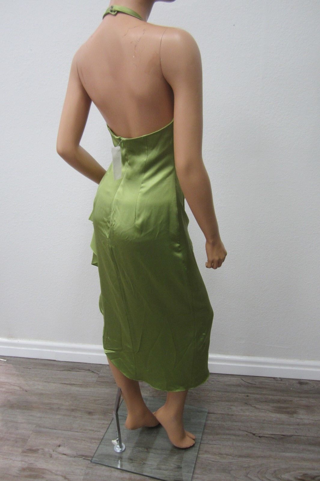 NWT $440. *STUNNING*  KAY UNGER New York Women's Green 100% Silk Long Dress Sz 4
