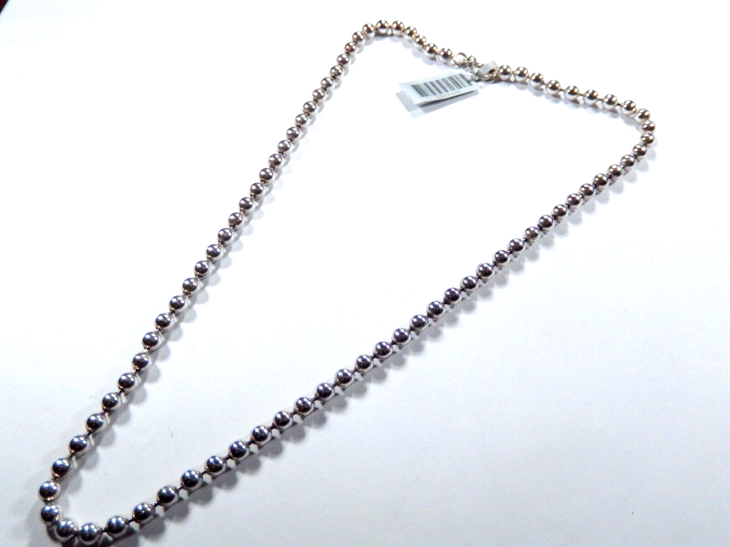 Sterling Silver 4.75mm Ball Bead Chain Necklace "GENUINE 925" 18" - 27.2gms