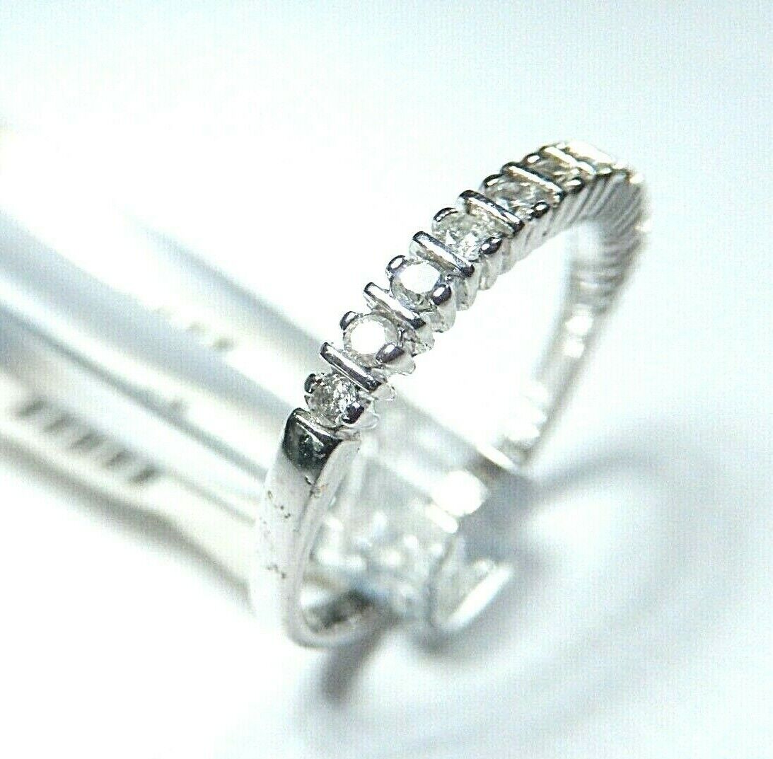 *NWT*  10K White Gold .33CT  Diamond Anniversary & Wedding  Engagement Band SZ 7