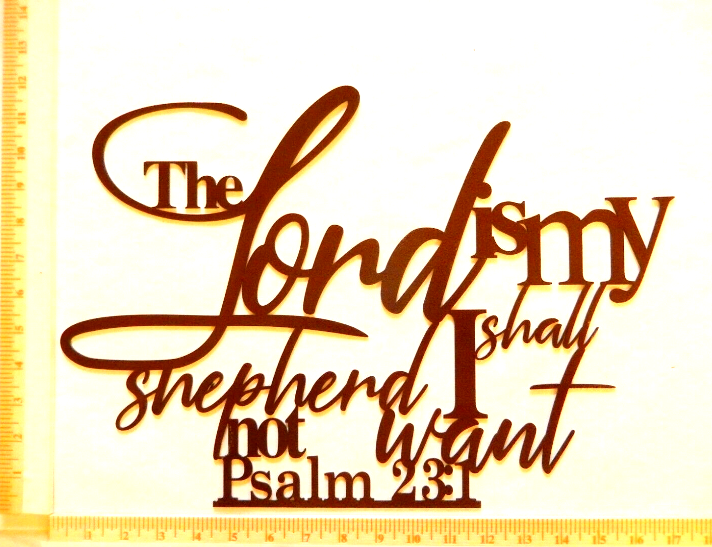 ~NEW~ LARGE - 14ga. "The Lord Is My Shepherd .....Psalm 23:1" - Metal Wall Art