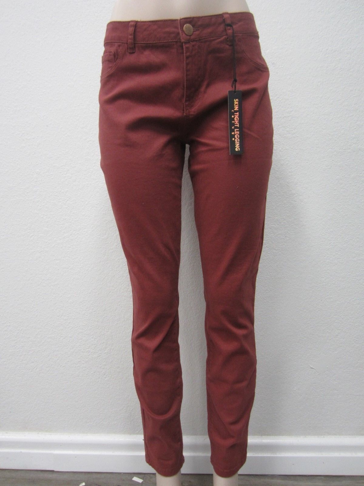 NWT Charlotte Russe Refuge Skin Tight Legging Jeans Sz 14 X 29 Rust Color