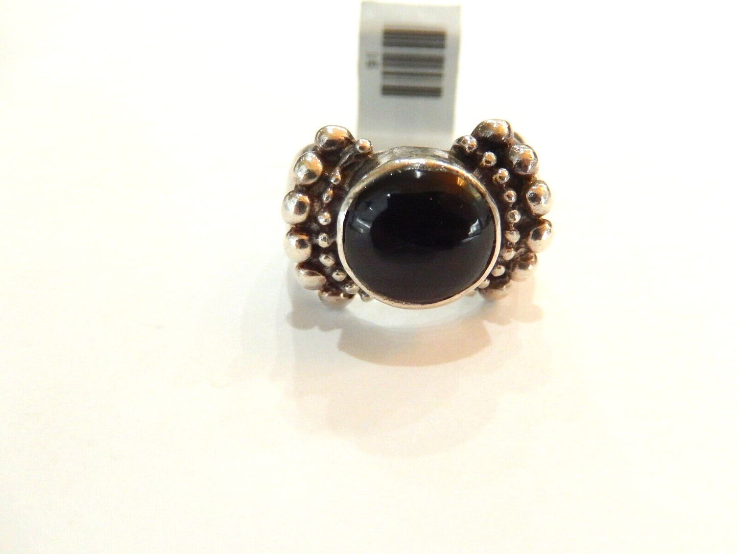 *VINTAGE*  STERLING SILVER BLACK ONYX SOUTHWEST STYLE RING SIZE 8.25